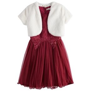 NWT Knitworks Bolero 2-Piece Skater Dress Set